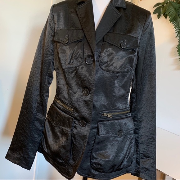 - Andrea Jovine Stunning Zip/Button Pocket Jacket - Picture 2 of 6